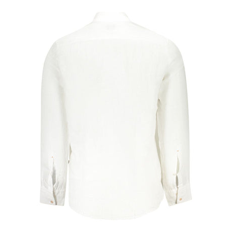Hugo Boss White Linen Men Shirt
