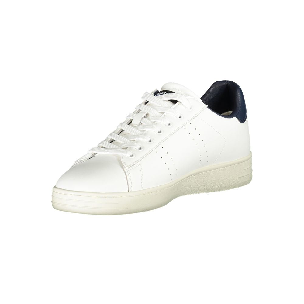Blauer Hvid Læder Sneaker til mænd