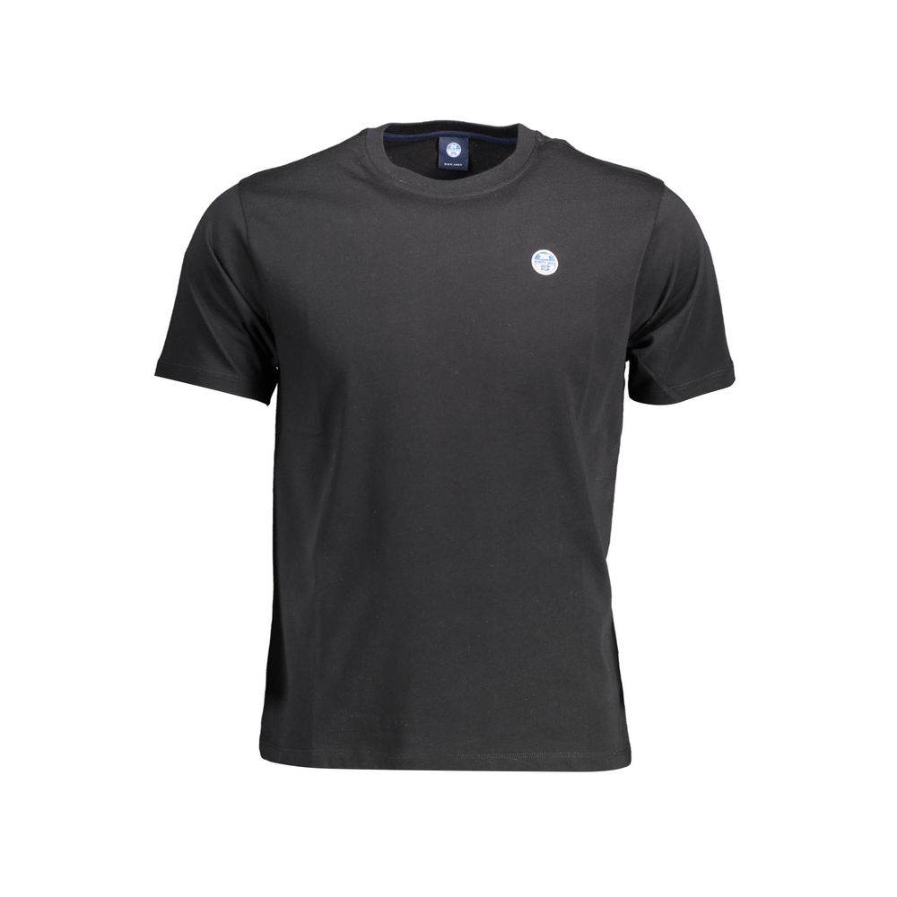 North Sails Black Cotton Men T-Shirt - Hilstor