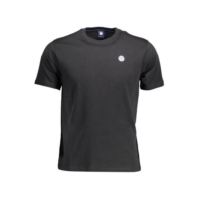 North Sails Black Cotton Men T-Shirt - Hilstor