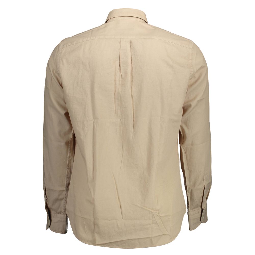 Harmont & Blaine Beige bomuldsskjorte til mænd