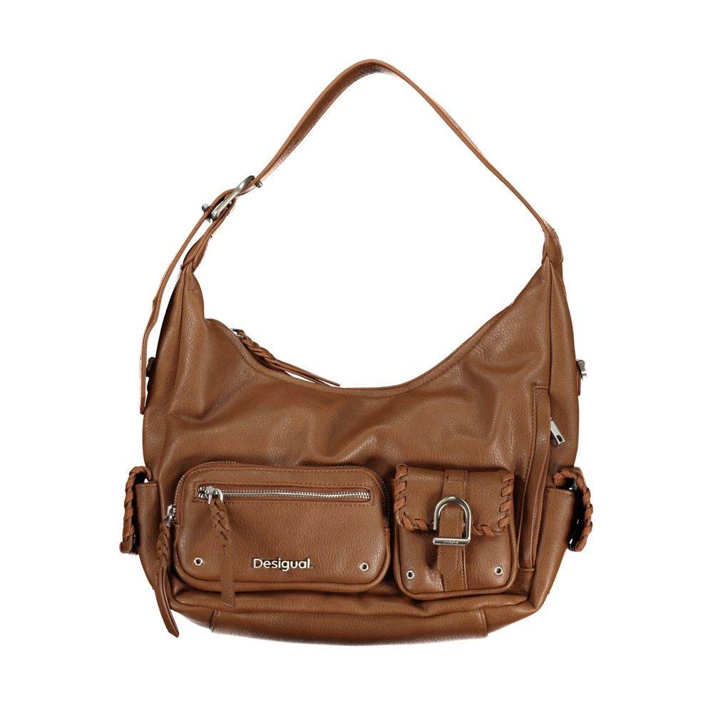 Desigual Brown Polyethylene Handbag - Hilstor