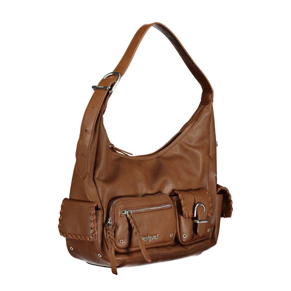 Desigual Brown Polyethylene Handbag - Hilstor