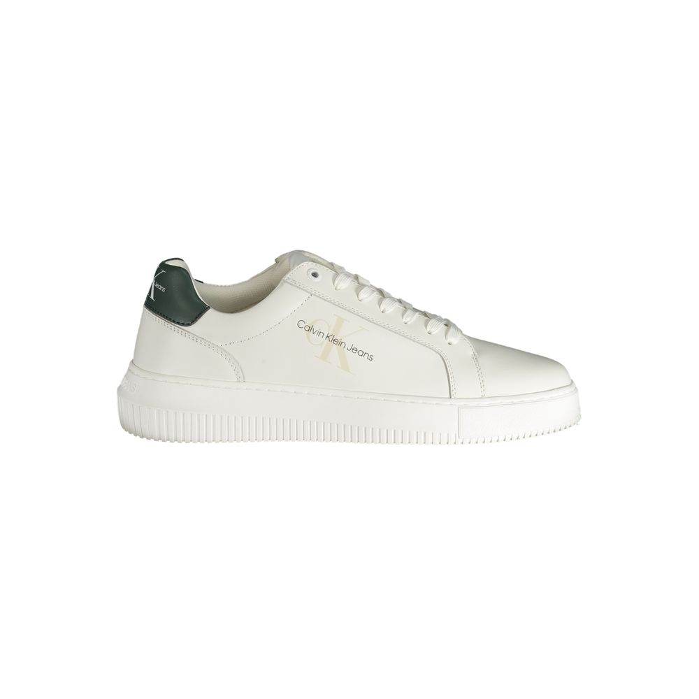 Calvin Klein White Polyester Sneaker - Hilstor