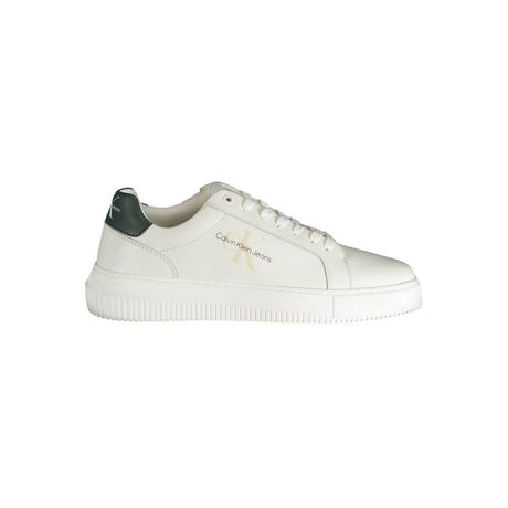 Calvin Klein White Polyester Sneaker - Hilstor