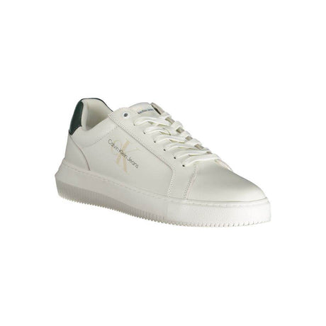 Calvin Klein White Polyester Sneaker - Hilstor