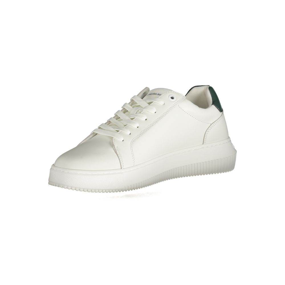 Calvin Klein White Polyester Sneaker - Hilstor