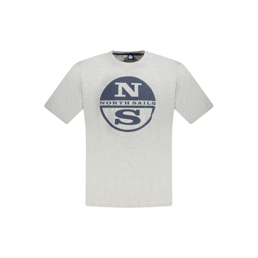 North Sails Grå T-shirt til mænd i bomuld