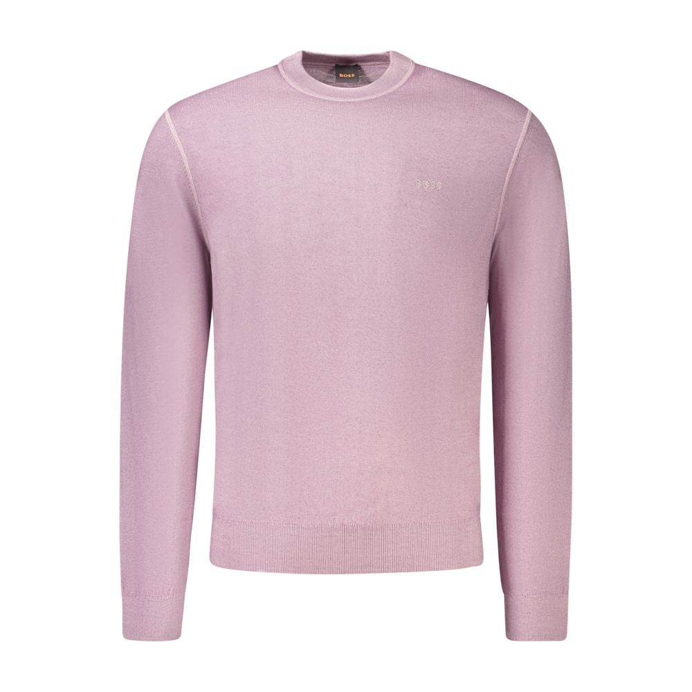 Hugo Boss Purple Wool Men Sweater - Hilstor