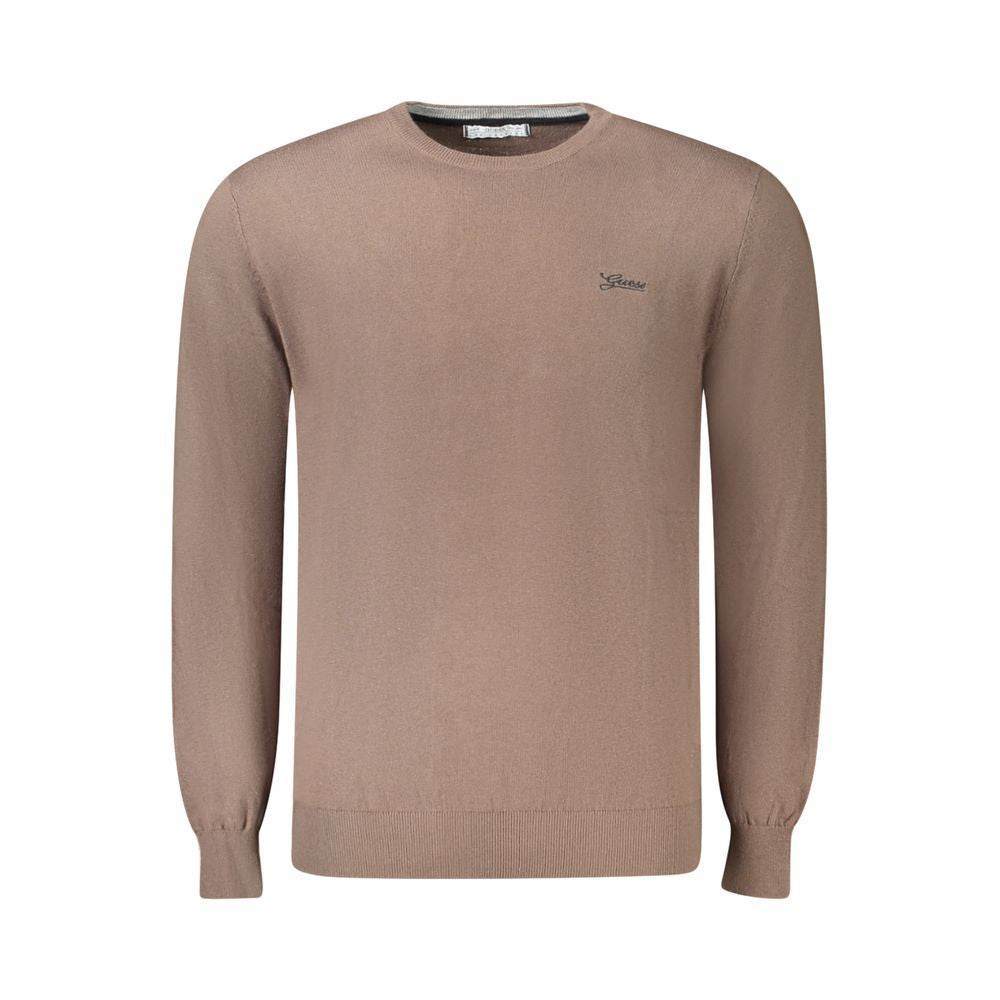 Guess Jeans Brown Cotton Men Sweater - Hilstor