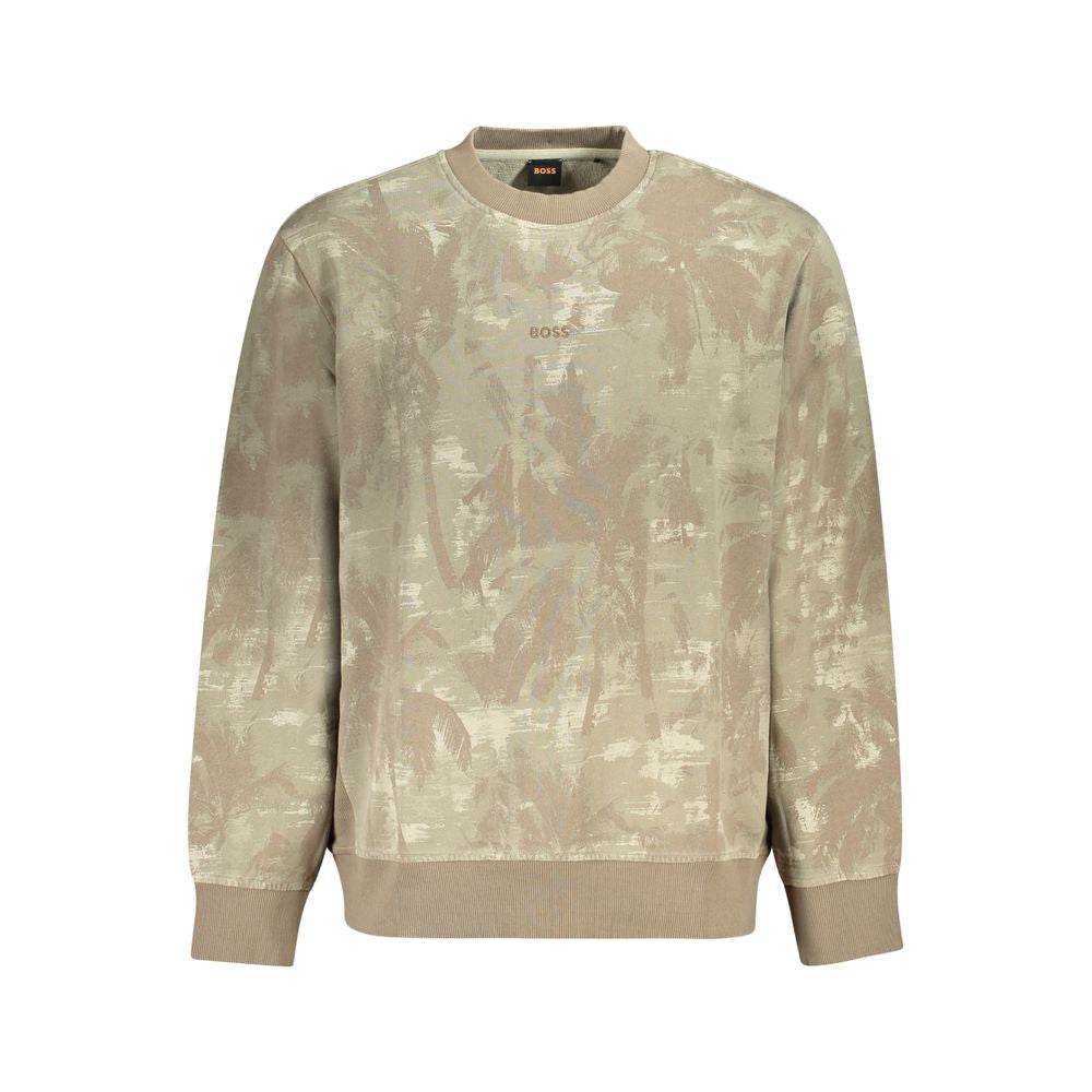 Hugo Boss Brown Cotton Men Sweater - Hilstor