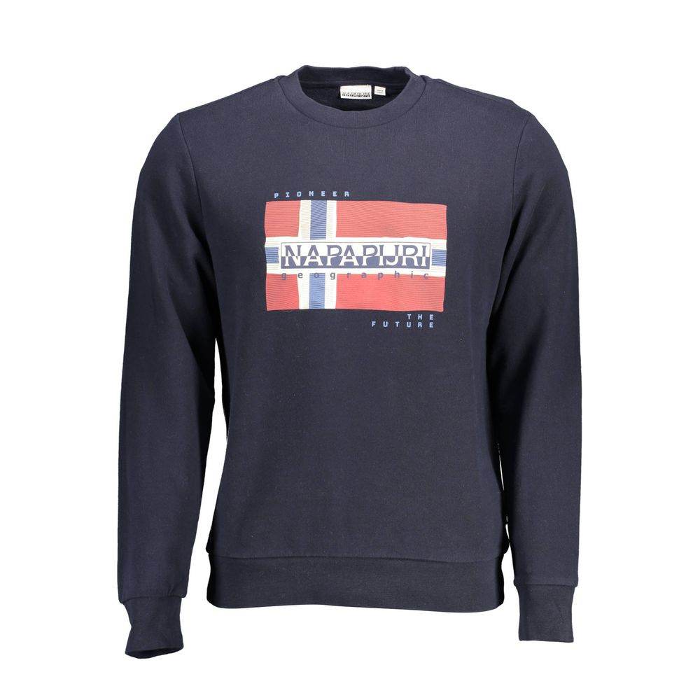 Napapijri Blue Cotton Men Sweater - Hilstor