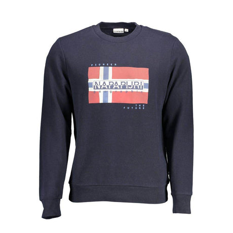 Napapijri Blue Cotton Men Sweater - Hilstor