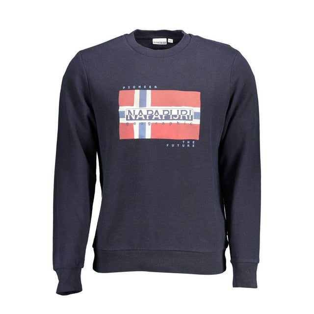 Napapijri Blue Cotton Men Sweater - Hilstor
