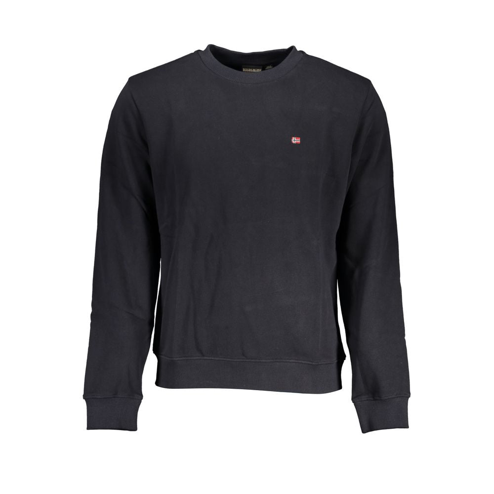 Napapijri elegant sort langærmet sweatshirt med rund hals