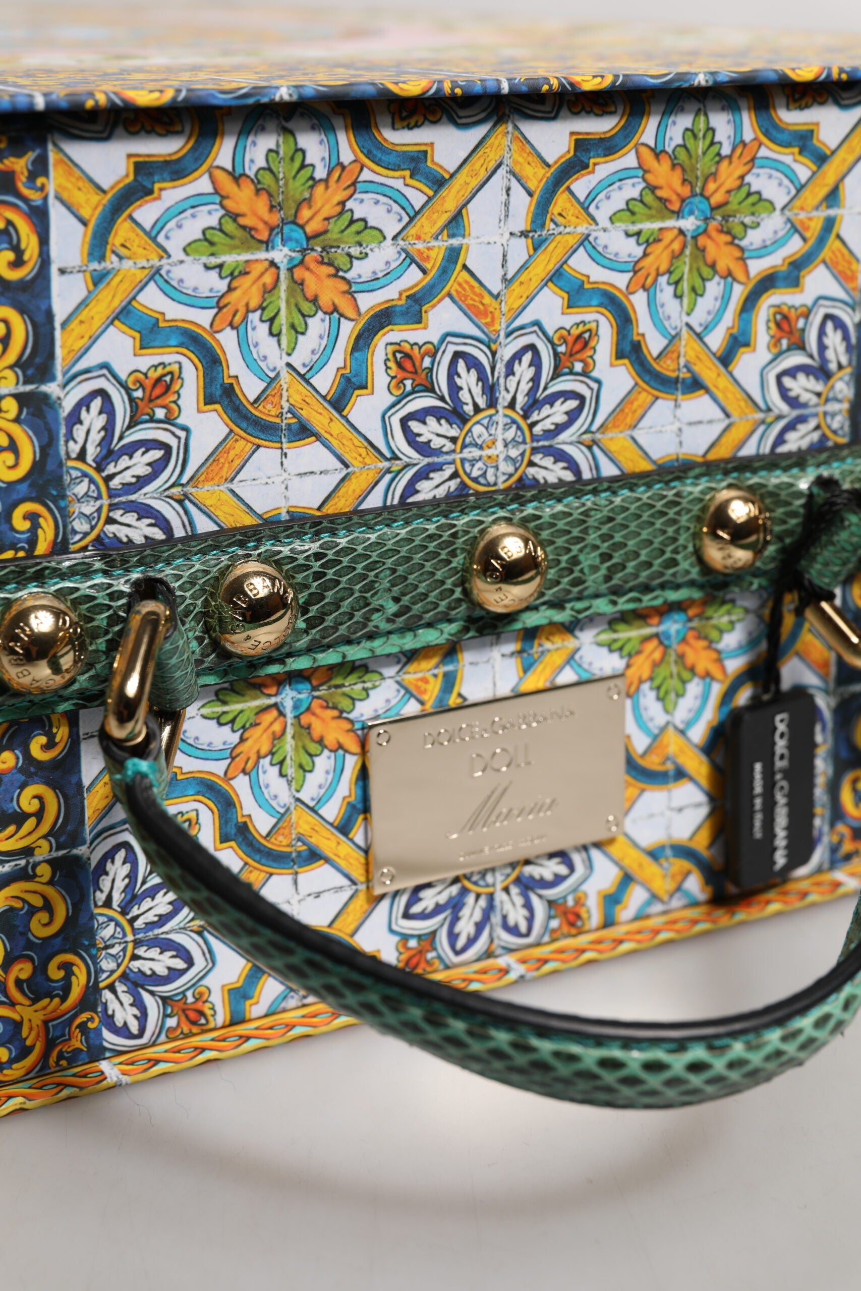 Dolce &amp; Gabbana Sort Kjole Keramik Porcelæn Mode Læder Sicilien Dukker