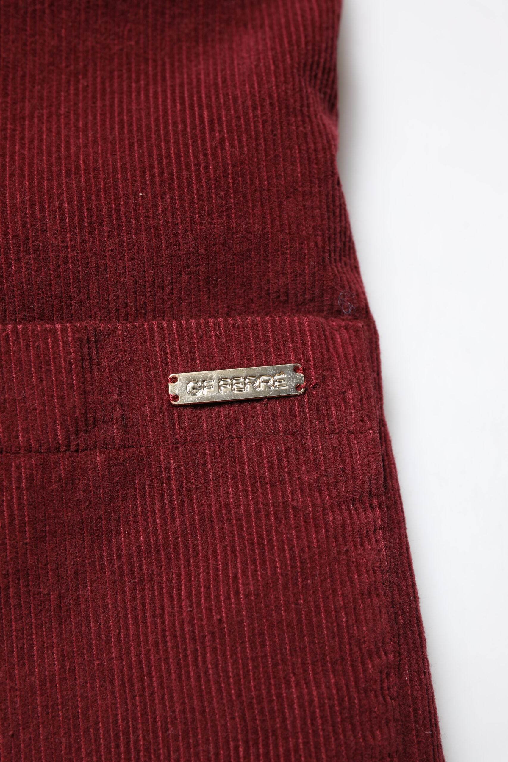GF Ferre Maroon Corduroy Regular Fit Men Coat Blazer Jacket - Hilstor