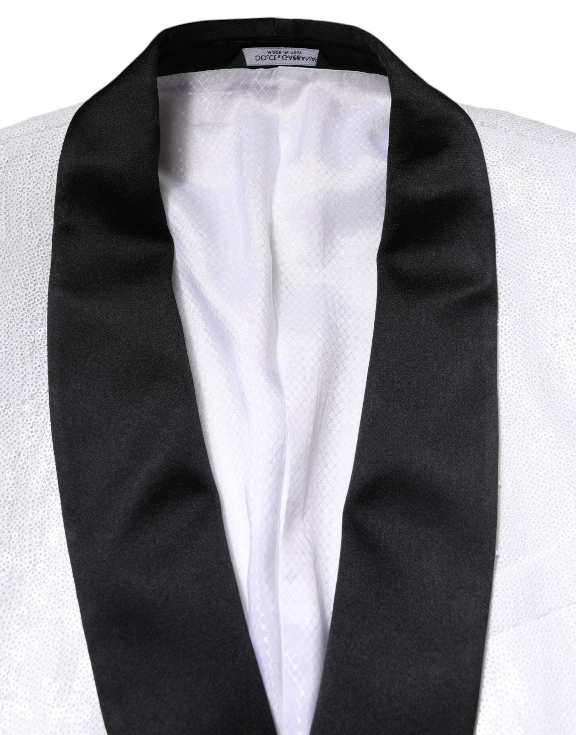 Dolce &amp; Gabbana Hvid Nylon Enkeltradet Frakkeblazer