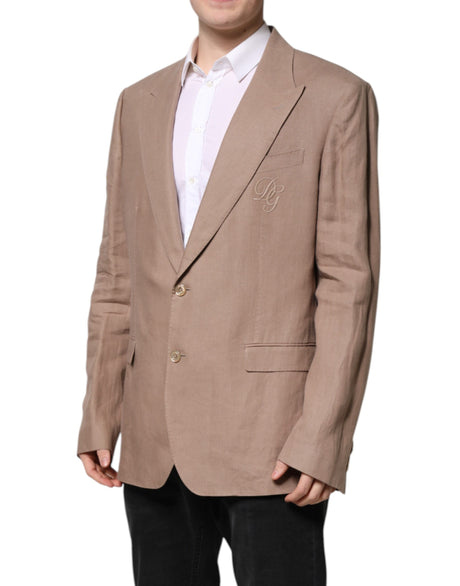 Dolce &amp; Gabbana Beige TAORMINA Enkeltradet Frakkeblazer