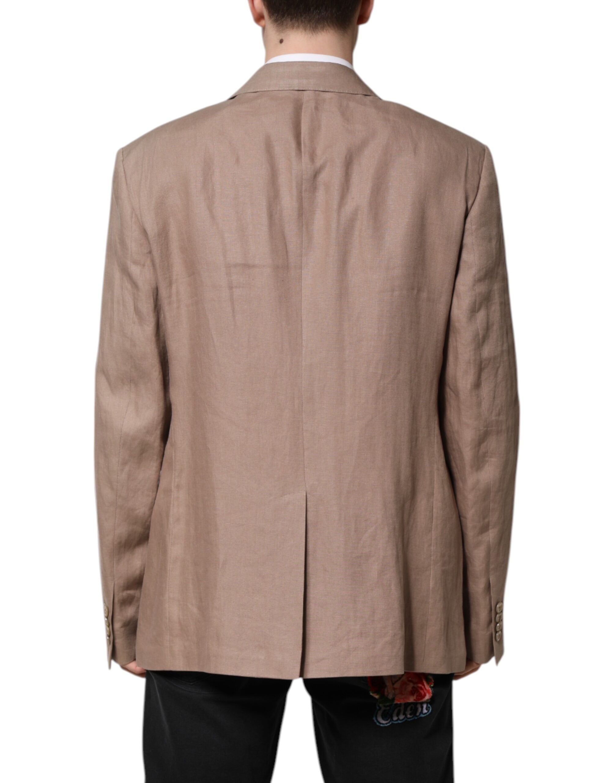 Dolce &amp; Gabbana Beige TAORMINA Enkeltradet Frakkeblazer