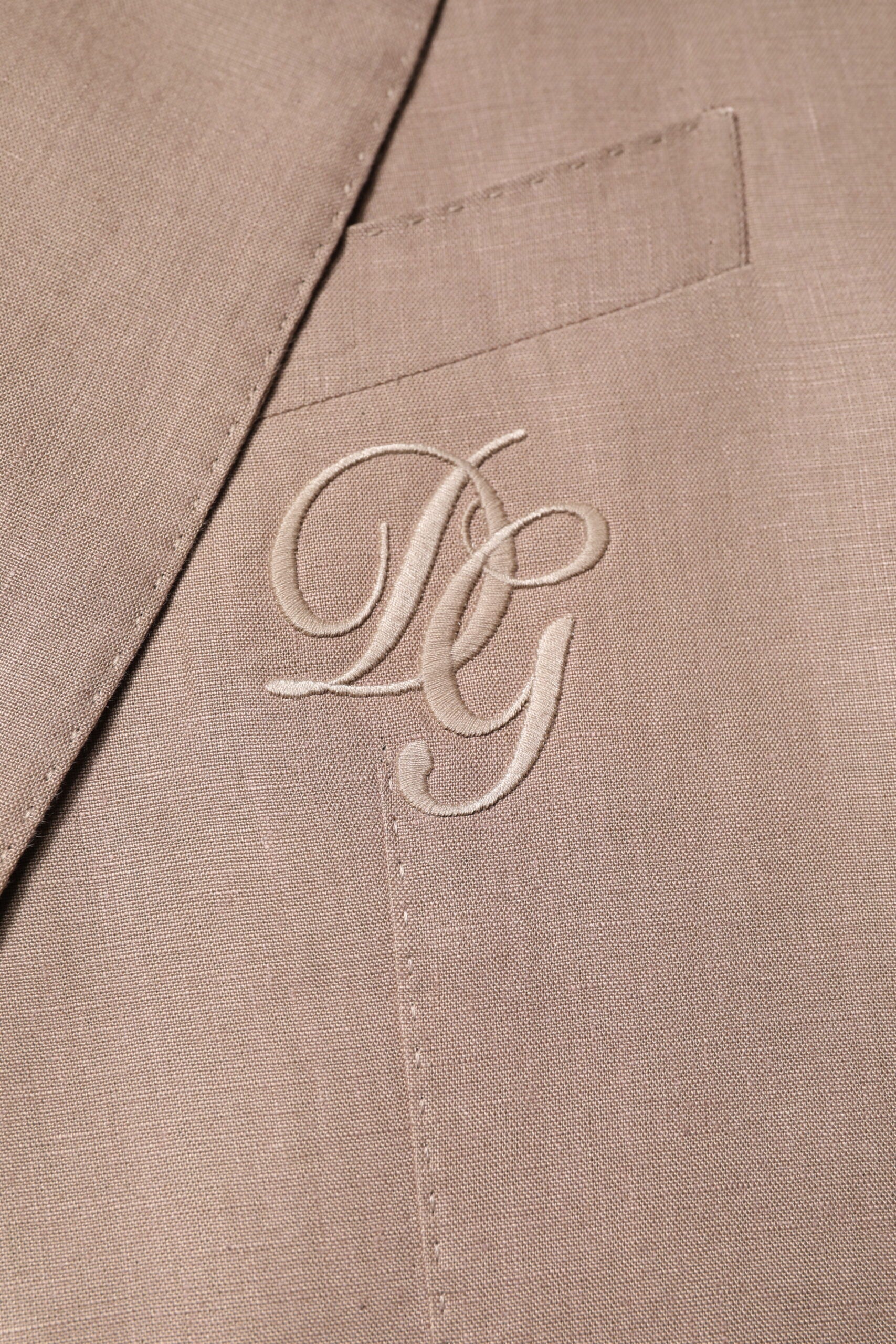 Dolce &amp; Gabbana Beige TAORMINA Enkeltradet Frakkeblazer