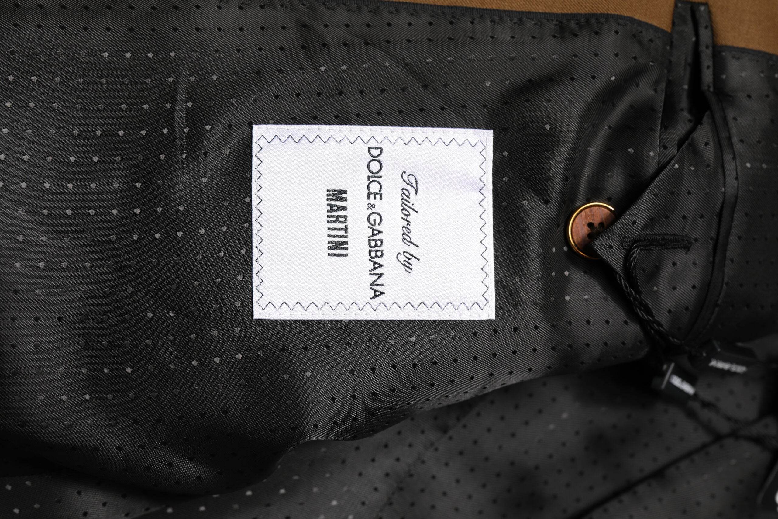 Dolce & Gabbana Brown MARTINI Single Breasted Coat Blazer - Hilstor