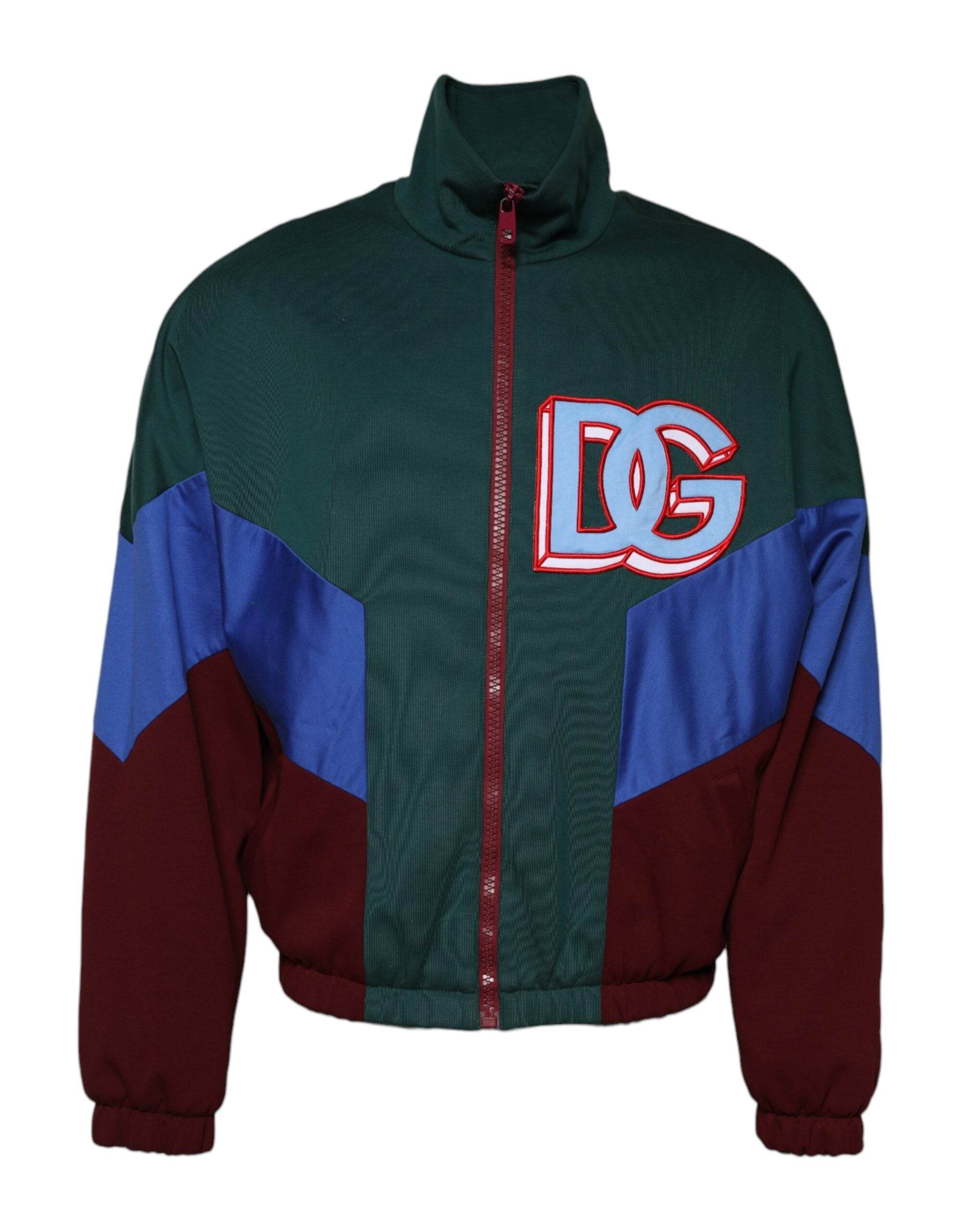 Dolce & Gabbana Multicolor Cotton Logo Full Zip Jacket - Hilstor