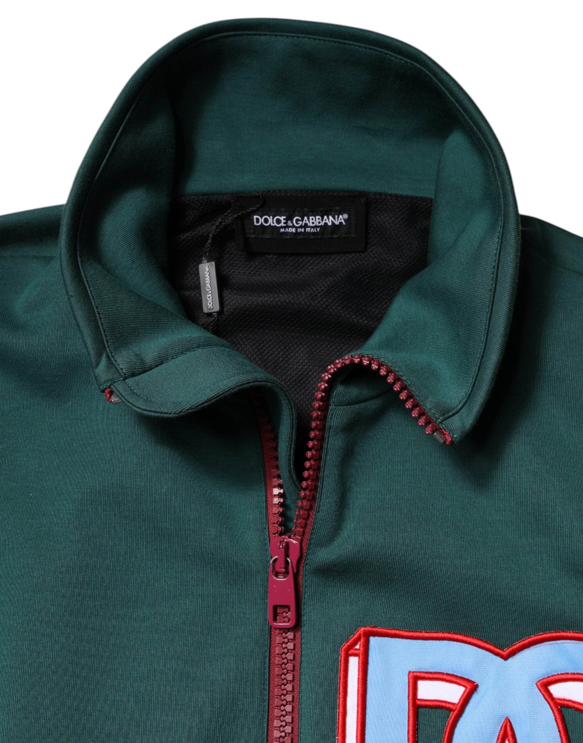 Dolce & Gabbana Multicolor Cotton Logo Full Zip Jacket - Hilstor