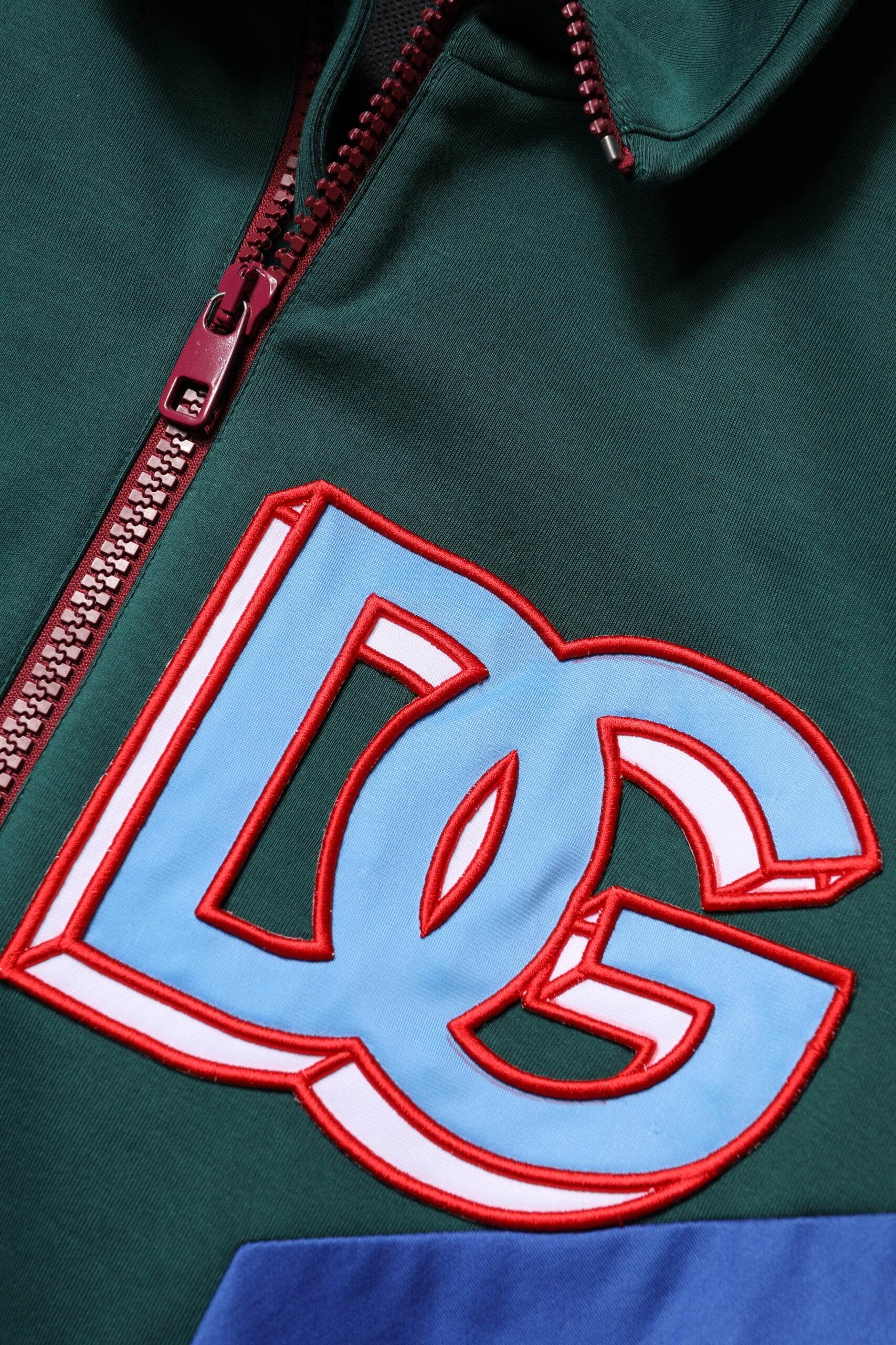 Dolce & Gabbana Multicolor Cotton Logo Full Zip Jacket - Hilstor