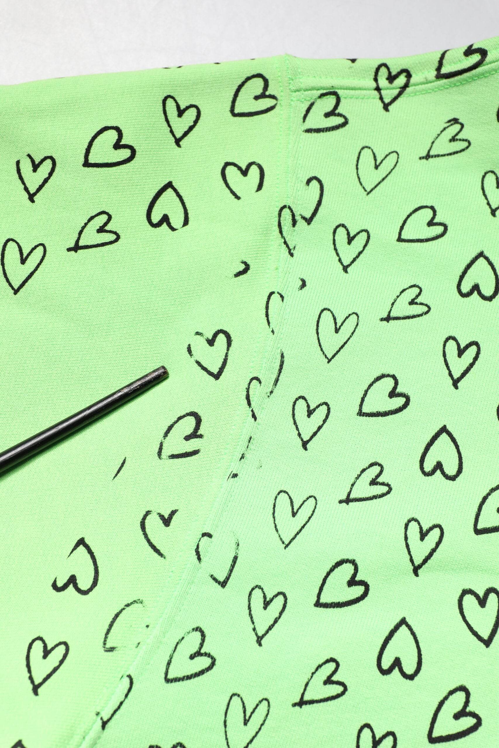 Dolce & Gabbana Green Cotton Logo Heart Print Hooded Sweater - Hilstor