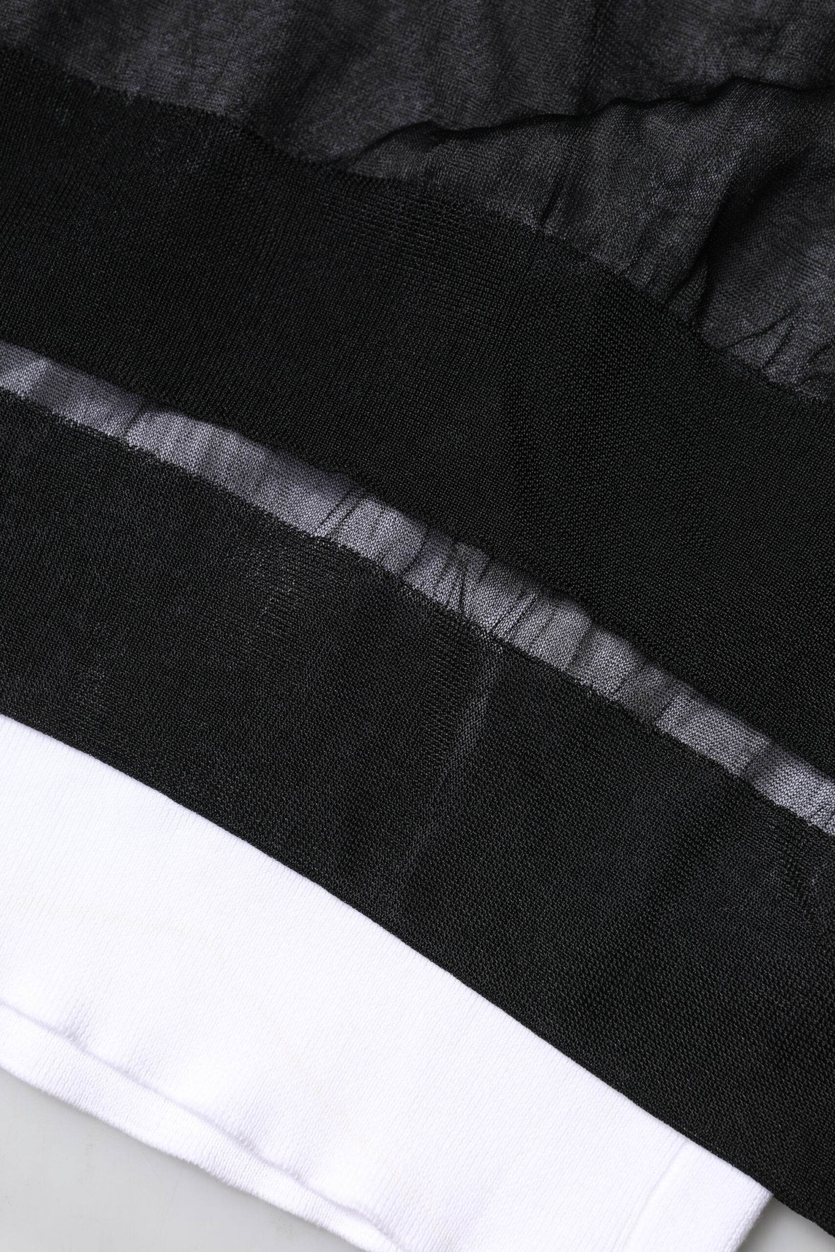 Dolce & Gabbana Black White Logo Knitted Pullover Sweater - Hilstor