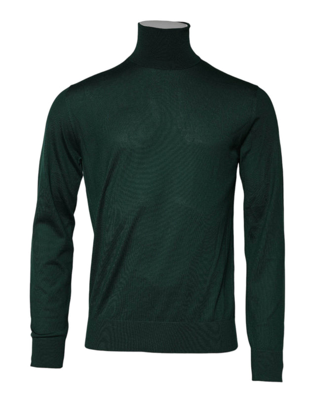Dolce & Gabbana Green Cashmere Knitted Men Pullover Sweater - Hilstor