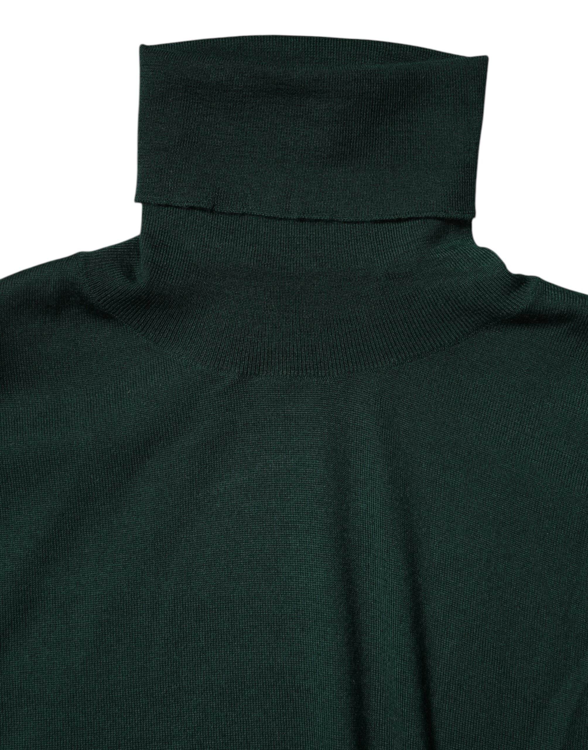 Dolce & Gabbana Green Cashmere Knitted Men Pullover Sweater - Hilstor