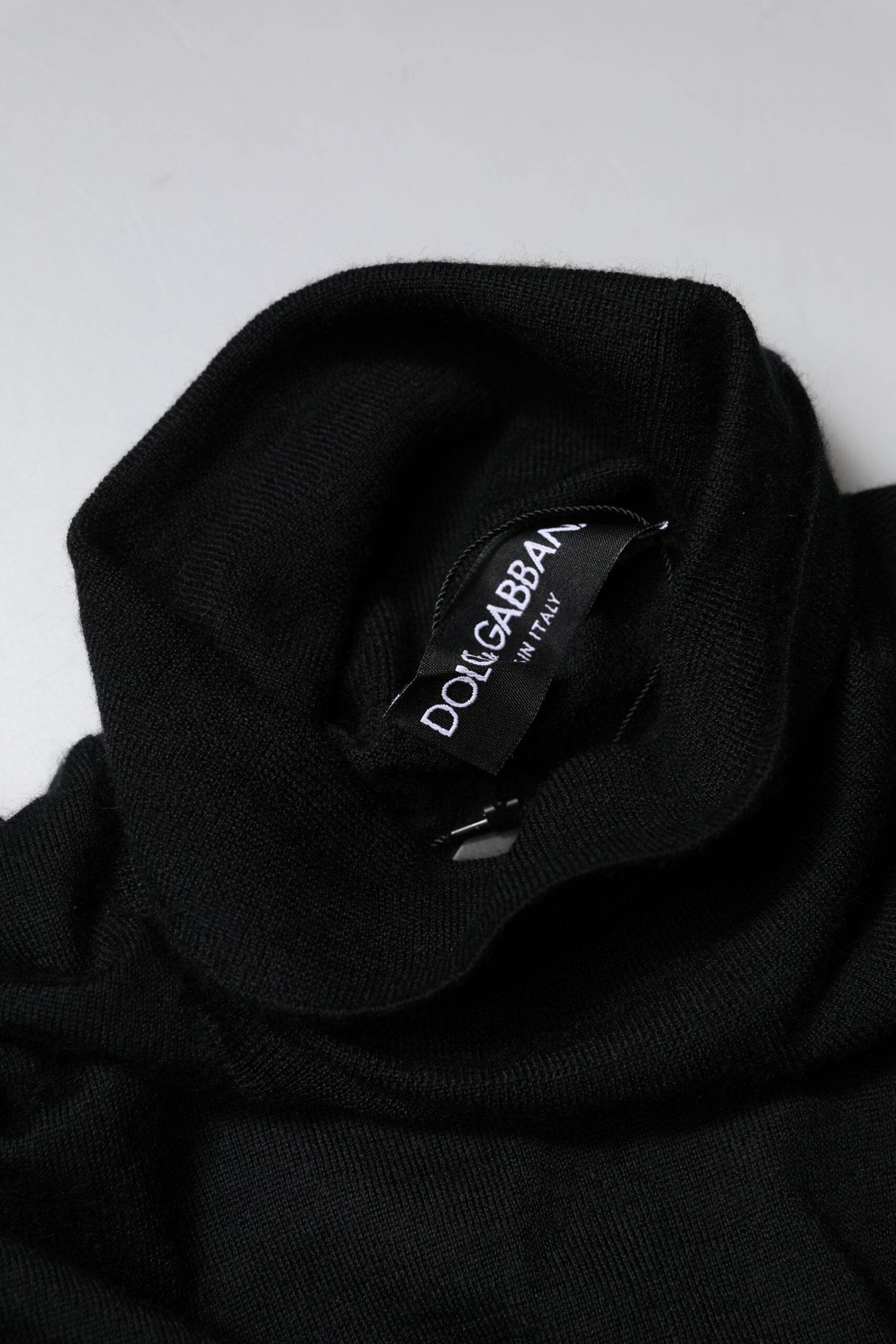 Dolce & Gabbana Black Cashmere Knitted Men Pullover Sweater - Hilstor