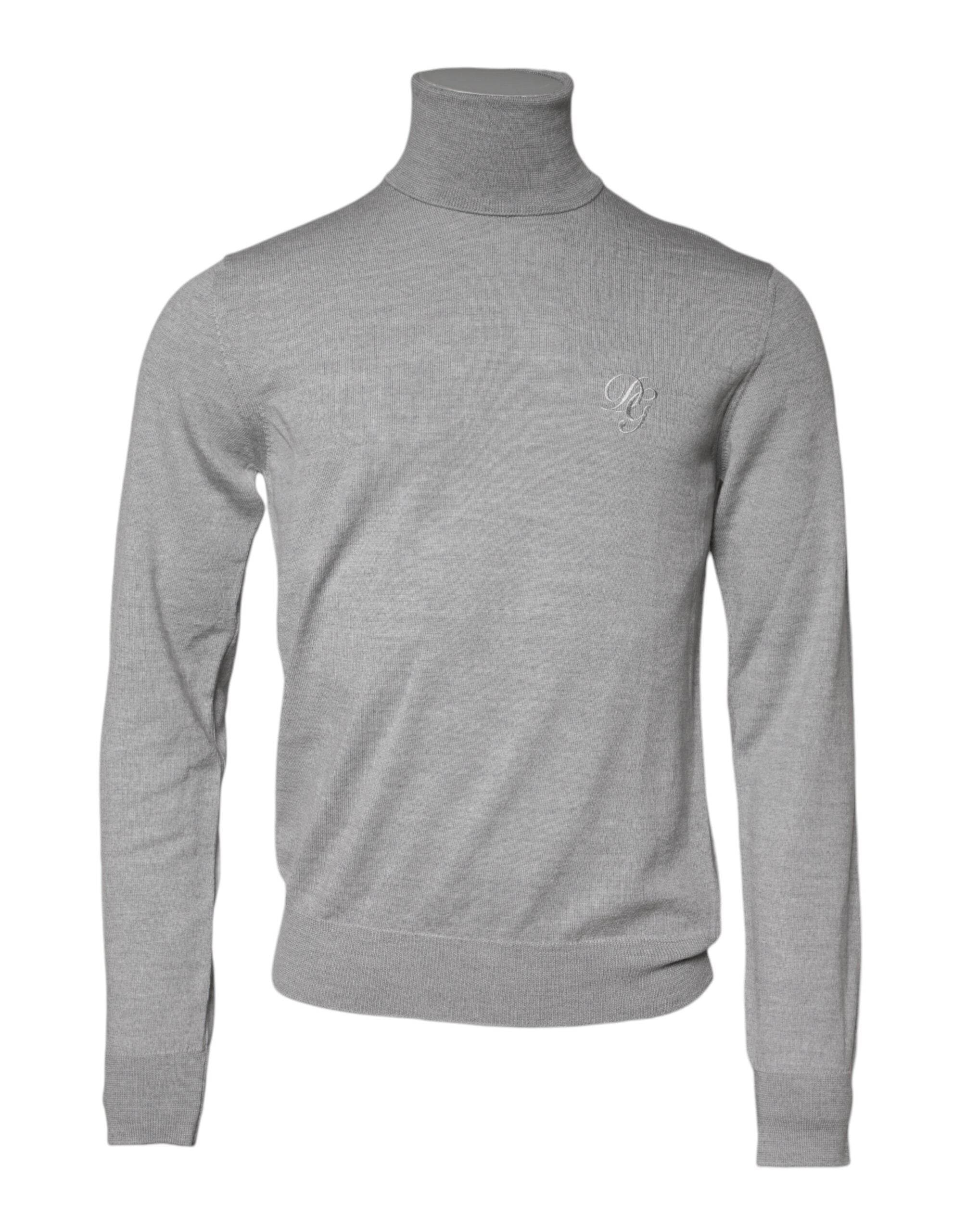 Dolce & Gabbana Gray Wool Knitted Men Pullover Sweater - Hilstor