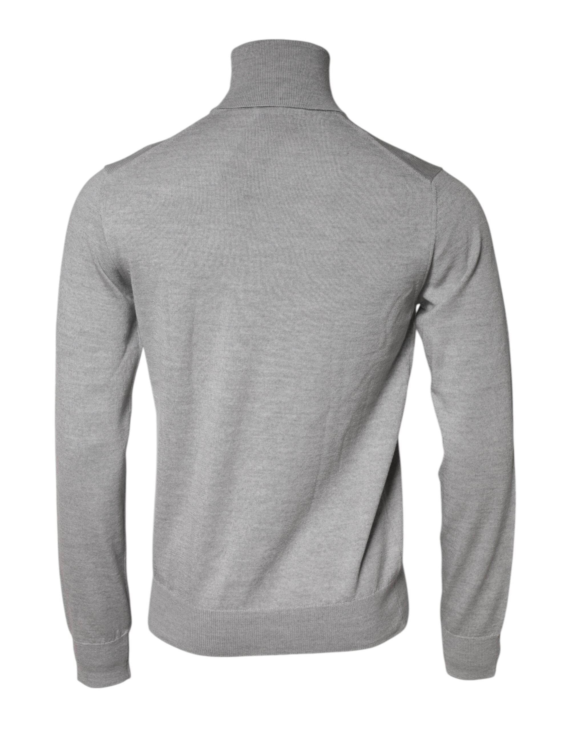 Dolce & Gabbana Gray Wool Knitted Men Pullover Sweater - Hilstor