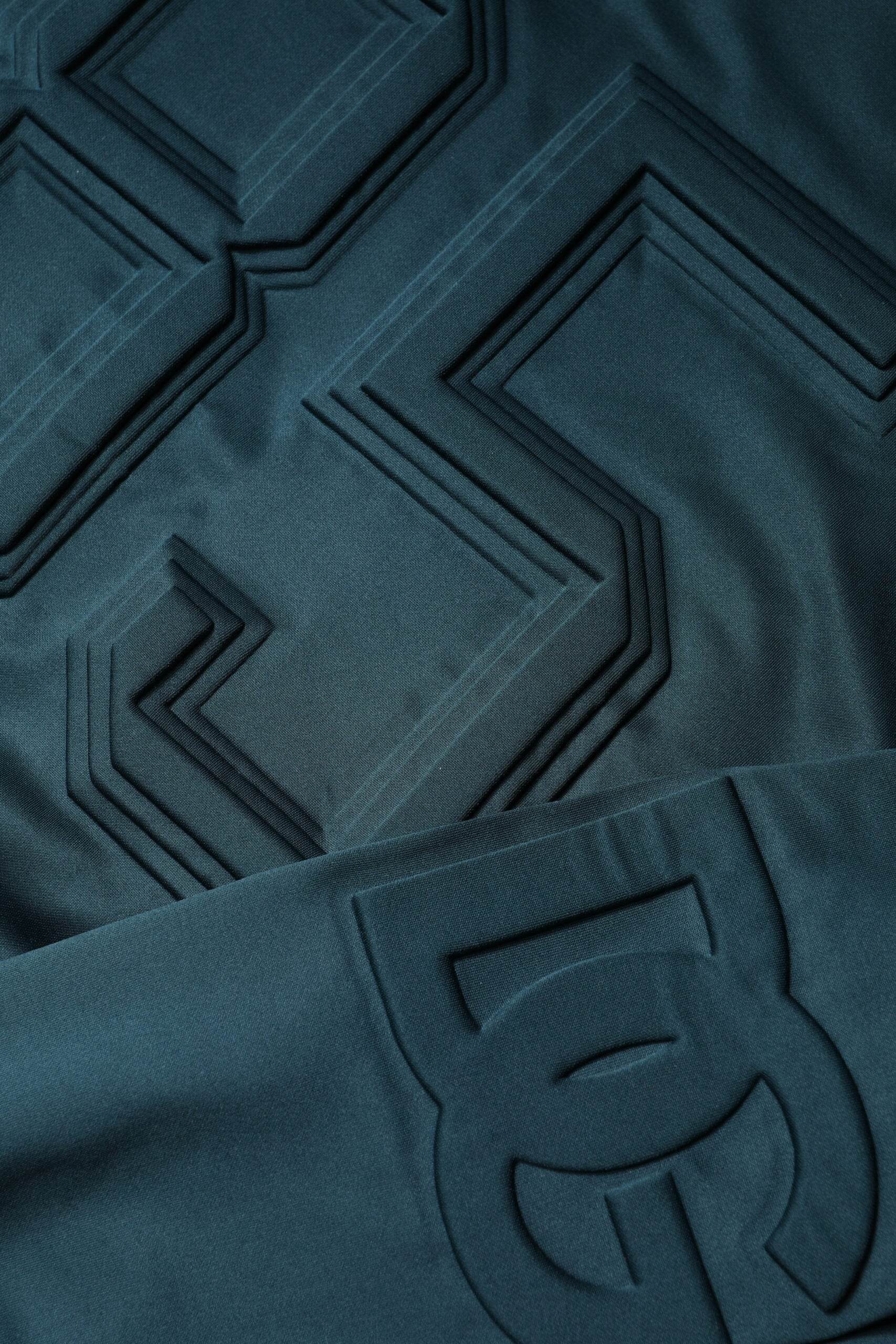 Dolce & Gabbana Dark Green Embossed Logo Pullover Sweater - Hilstor