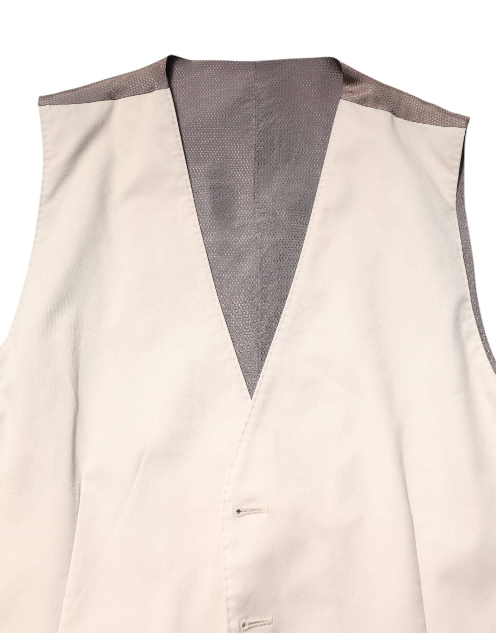 Dolce &amp; Gabbana Beige Grå Kjole Herre Formel Vest