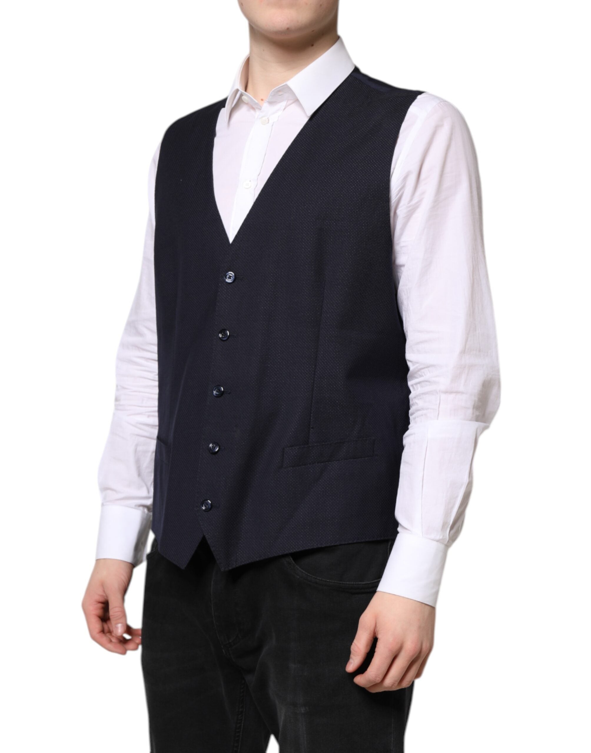 Dolce &amp; Gabbana sort uld vest kjole formel vest