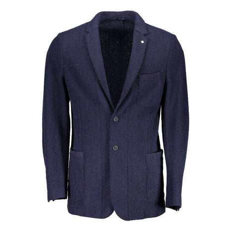 Gant Blue Wool Men Jacket - Hilstor