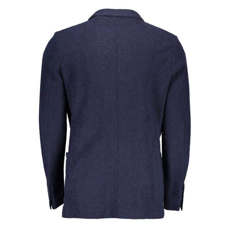 Gant Blue Wool Men Jacket - Hilstor