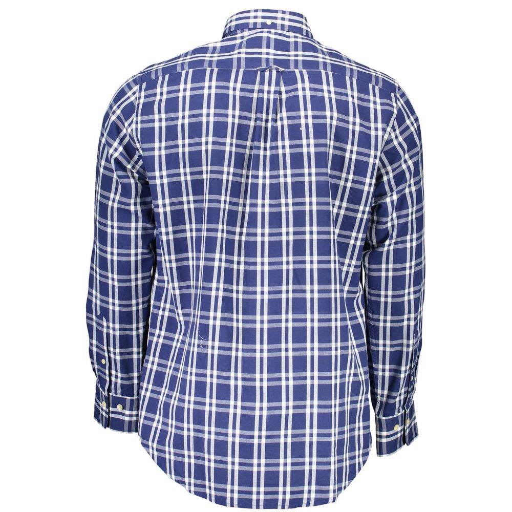 Gant Blue Cotton Men Shirt - Hilstor