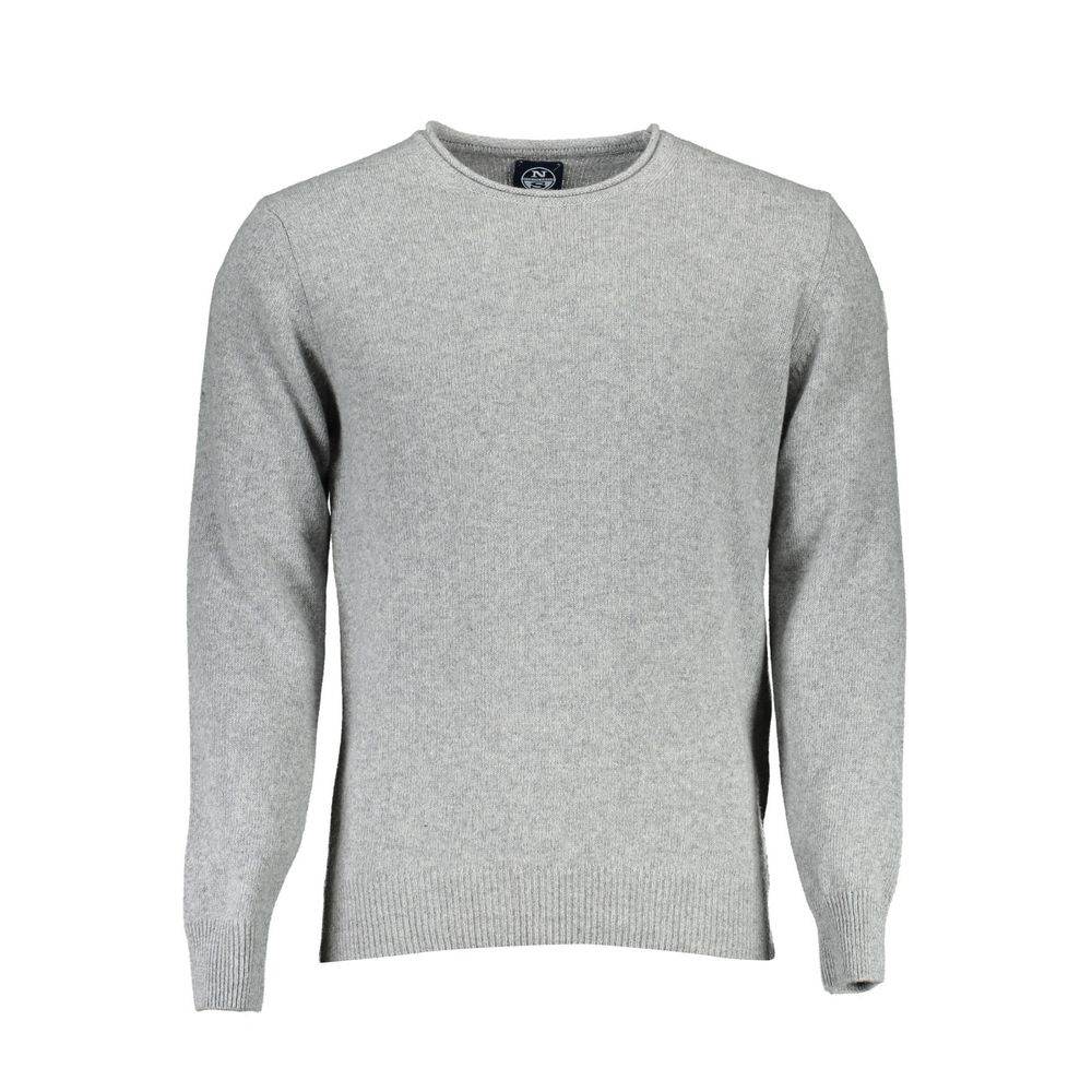 North Sails Gray Wool Men Sweater - Hilstor