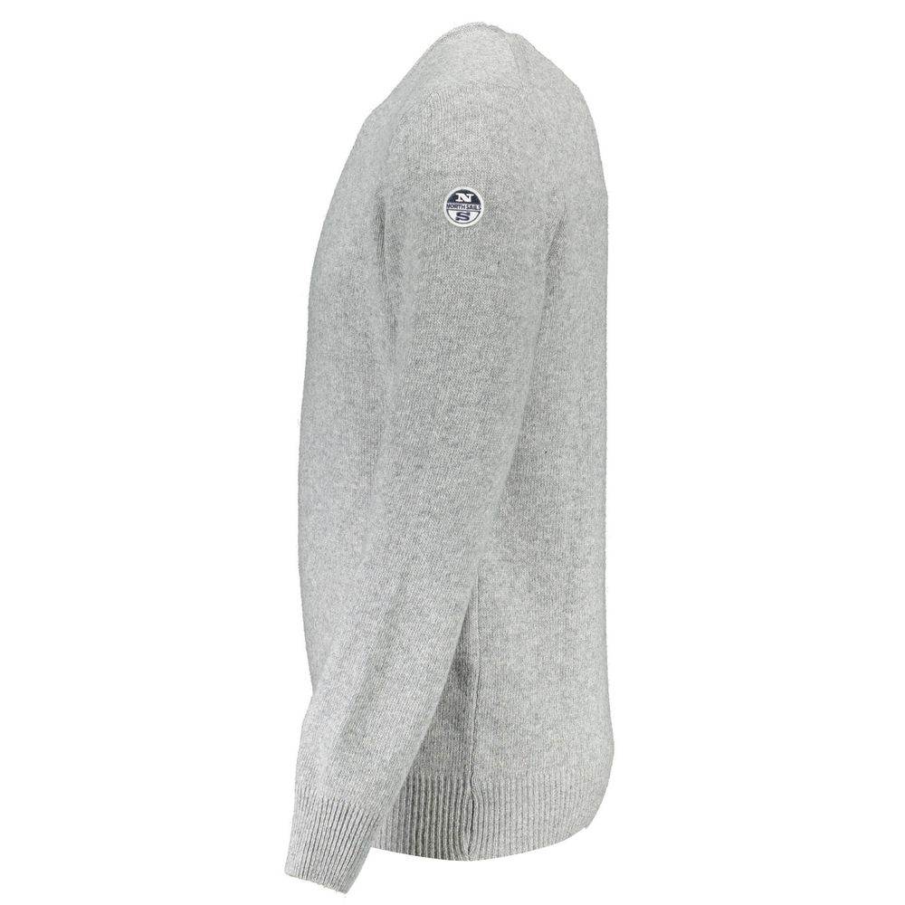North Sails Gray Wool Men Sweater - Hilstor