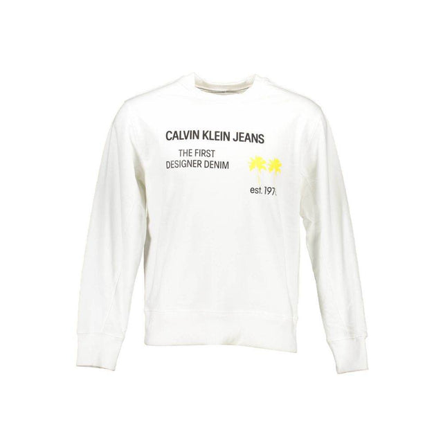 Calvin Klein White Organic Cotton Men Sweater - Hilstor