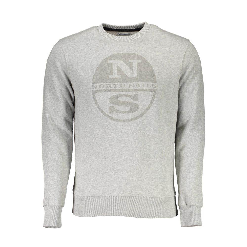 North Sails Gray Organic Cotton Men Sweater - Hilstor