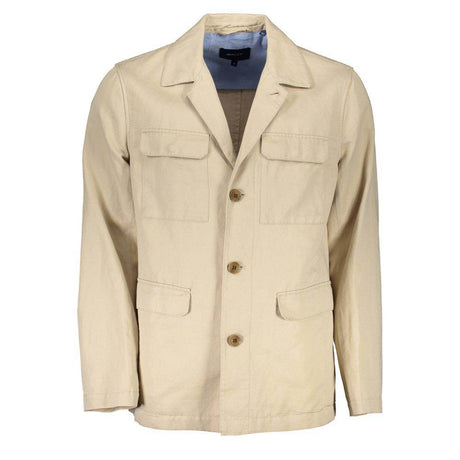 Gant Beige Cotton Men Jacket - Hilstor