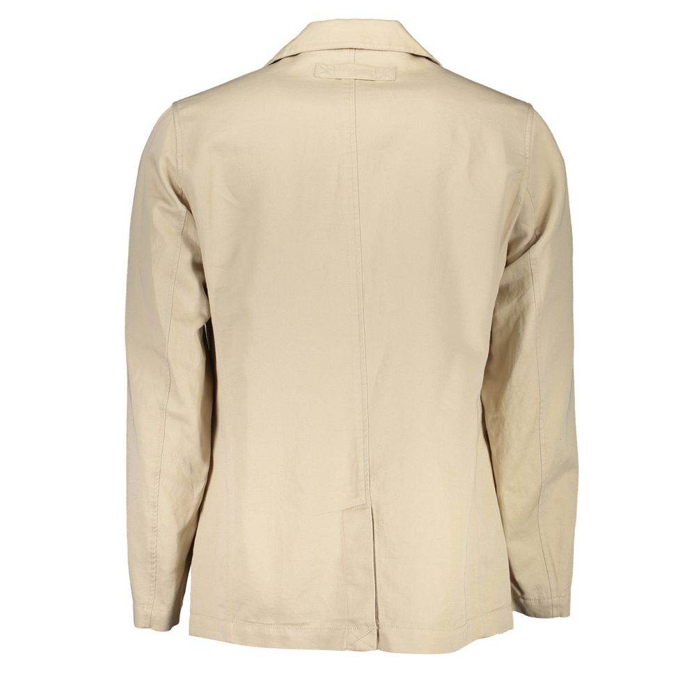 Gant Beige Cotton Men Jacket - Hilstor