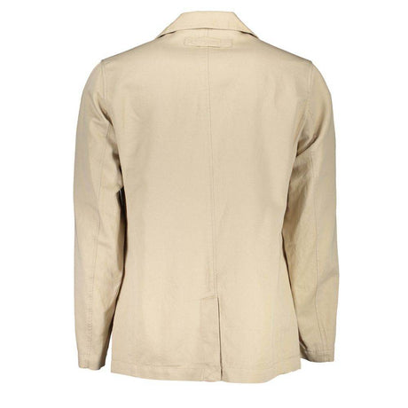 Gant Beige Cotton Men Jacket - Hilstor