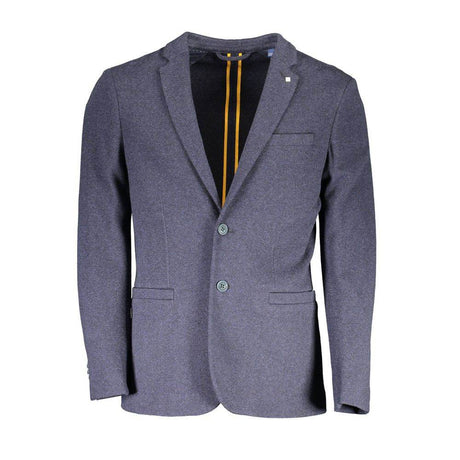 Gant Blue Cotton Men Jacket - Hilstor